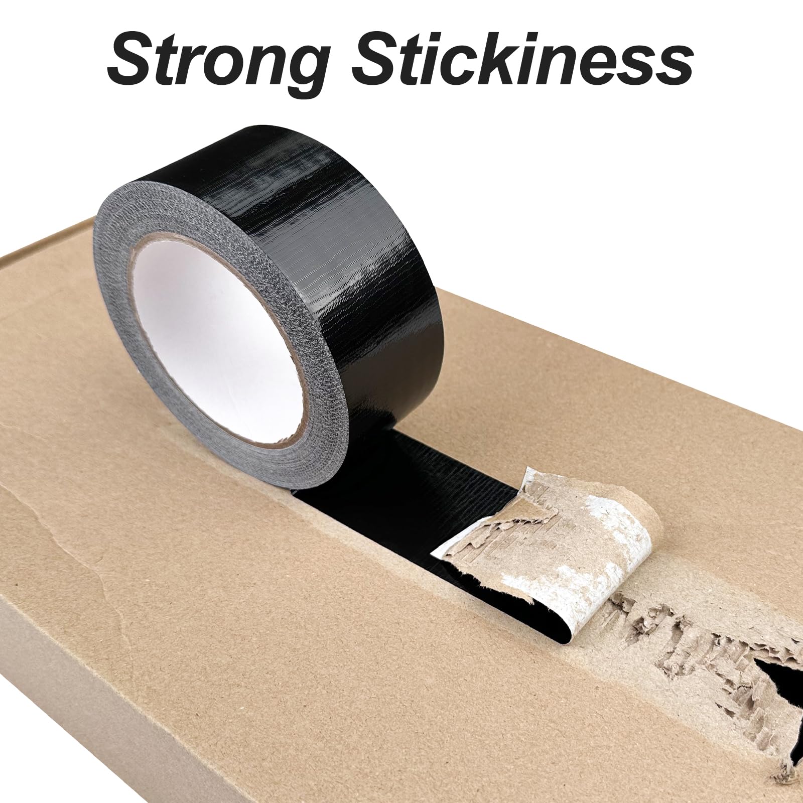WinGluge 2 Pezzi Nastro Telato, Nastro Adesivo Nero 27.4m x 50mm, Duct Tape Super, Nastro Adesivo Impermeabile Universale, per Riparazioni, Imballaggio,Fissaggio, Marcatura e Sigillatura