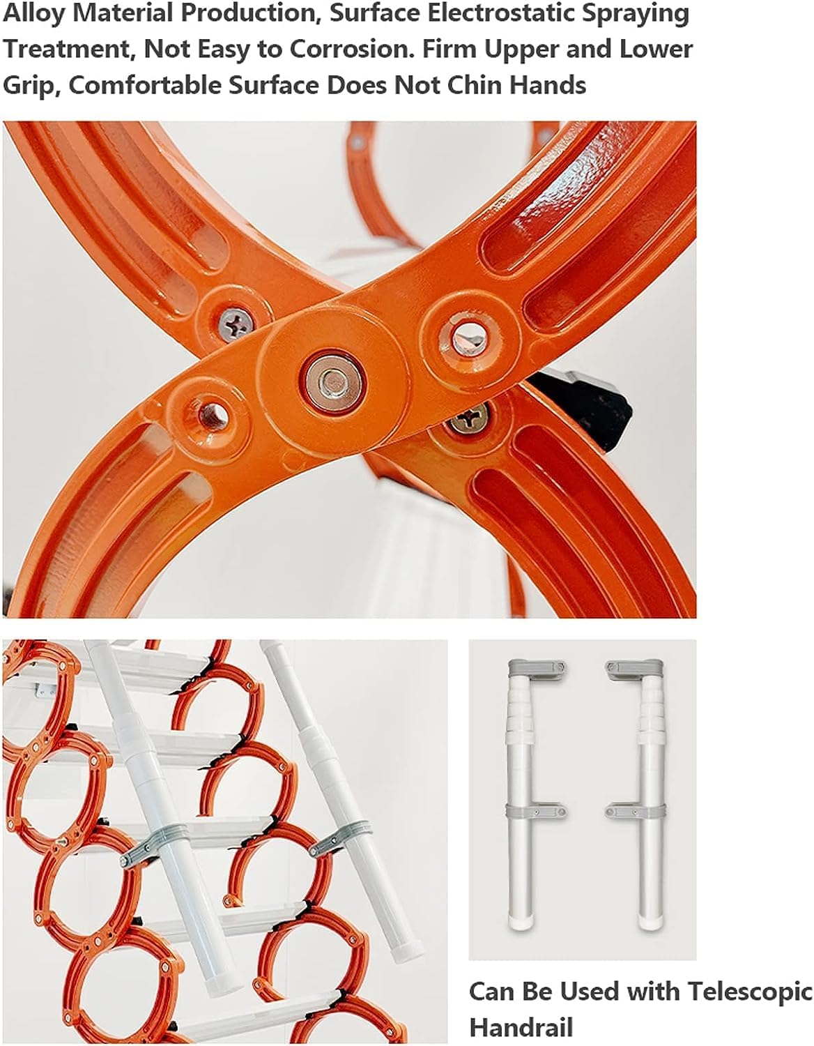 Motorized Attic Ladder Titanium Magnesium Attic Stairs Ceiling with Telescopic Ladder Loft Ladder High Strength