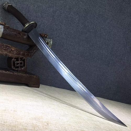 Miniatura 3 de Espada china, espada ancha, Qing dao (hoja de acero de damasco, vaina de palisandro) longitud 29 pulgadas