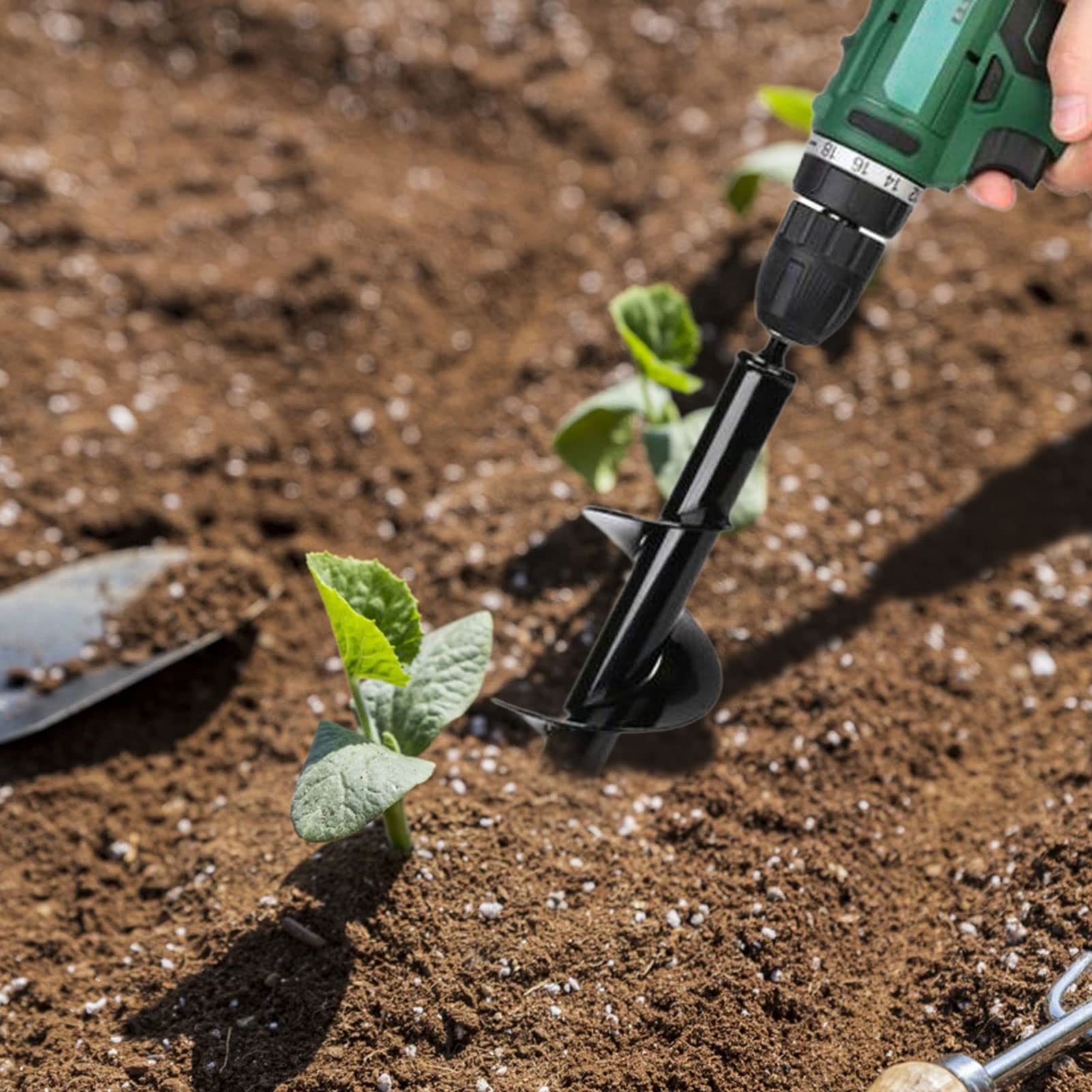 Punta Elicoidale Per Piante SEIWEI 5x45 Cm – Trivella Da Giardino Con Gambo Esagonale 3/8", In Acciaio Al Carbonio, Per Terreni Argillosi E Pietrosi, Ideale Per Bulbi E Arbusti