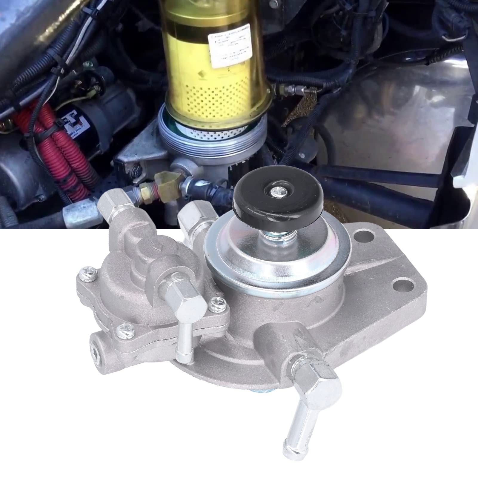 Base di Montaggio del Filtro del Carburante, Pompa di Adescamento 16401‑VK511 Sostituzione in Lega di Alluminio per Navara D22 YD25DDTI Accessorio per Auto