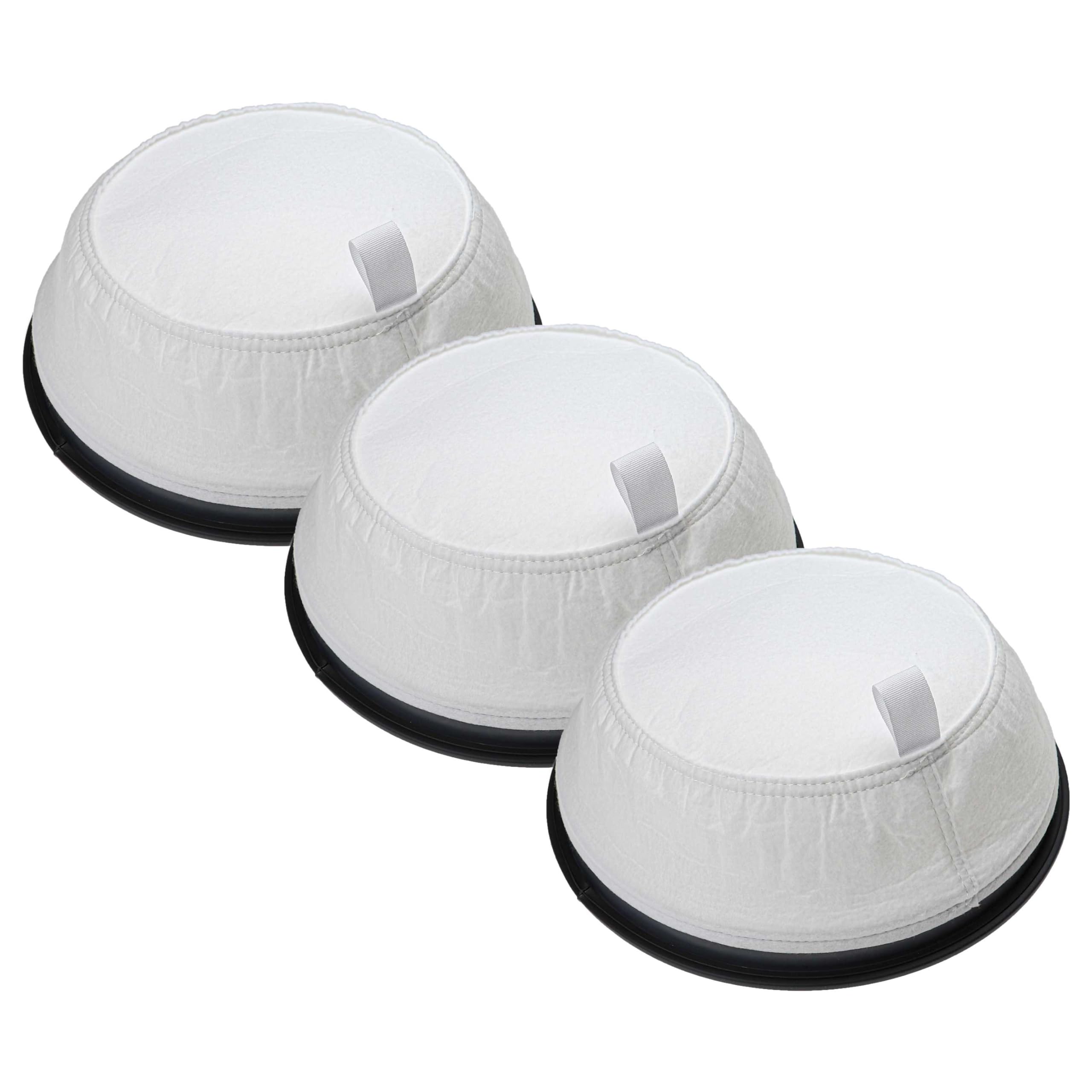 vhbw 3x Sackfilter kompatibel mit Nilfisk VP300 Eco EU, VP300 Hepa EU1 Trockensauger, Staubsauger - Ersatz-Filter Schwarz Weiß