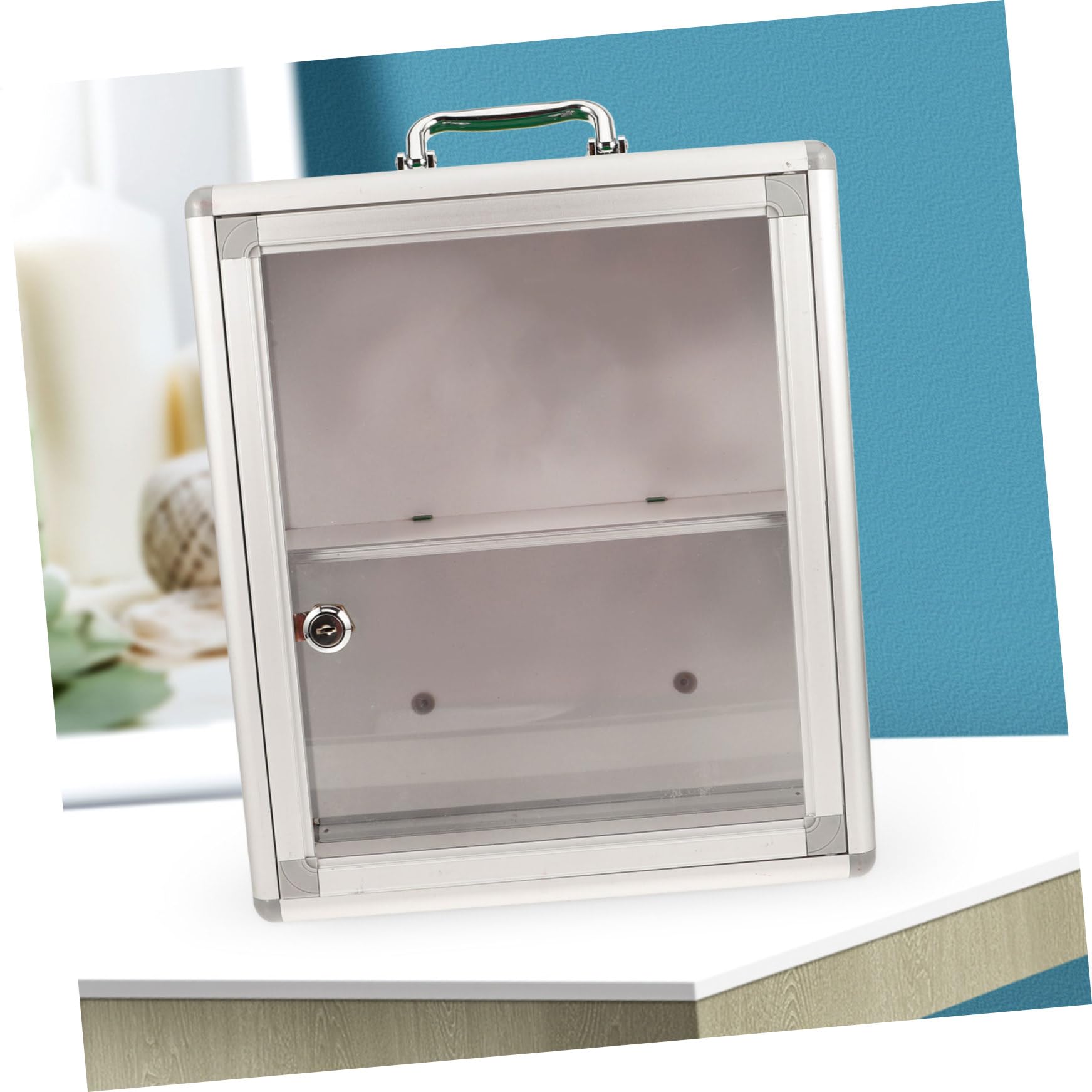 Botiquín y Almacenamiento Clasificado Gran Capacidad de Primeros Auxilios para Pared Diseño Montado en Pared, Panel Transparente para Oficina o Coche