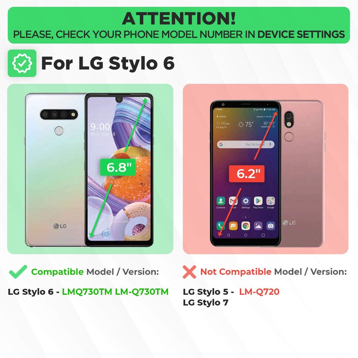 Designed for LG Stylo 6 Case with Belt Clip Holster - Kickstand Cover Phone Case - Black