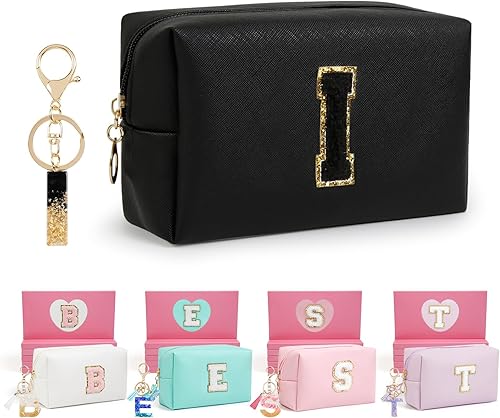 Miniatura 25 de Regalos de cumpleaños para mujeres y ella, bonita bolsa de maquillaje de viaje, bolsas de cosméticos de gran capacidad para mujeres, bolsa de Rosa