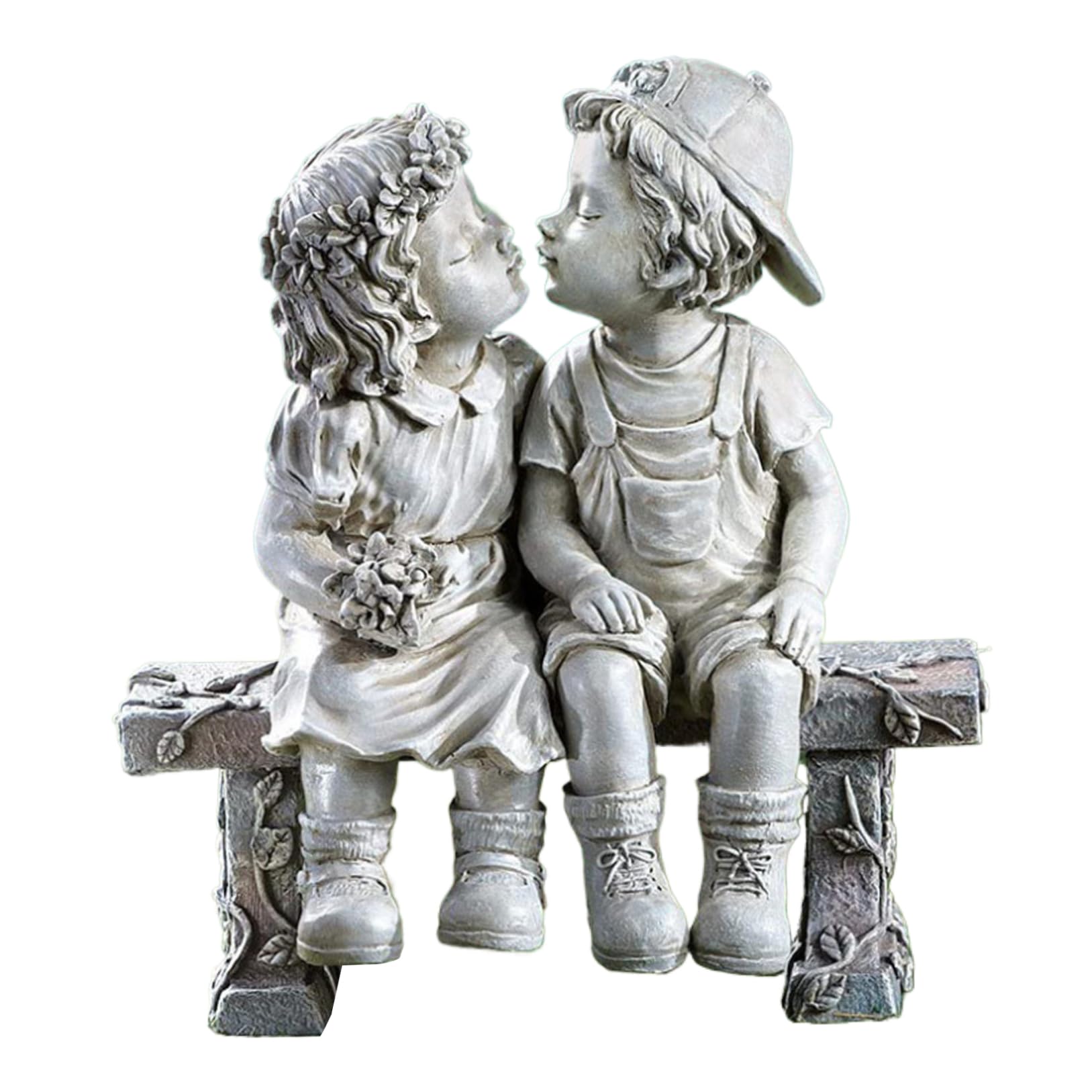 CNAFGBGG Garden Statues Waterproof Resin Outdoor Statues Cute Boy and Girl Garden Decorations Creative Lawn Ornaments Multipurpose Sculpture for Yard Patio Art Decoration..