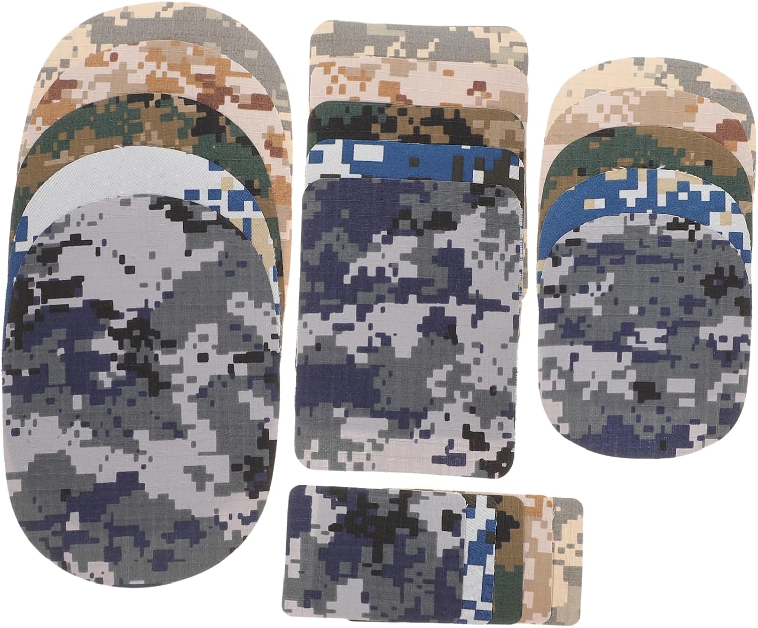 20 Pcs Bulk Iron On Camouflage Patches for Clothes Repair Jackets and Jeans Clothing Patches for Holes and Damage Easy to Apply Fabric