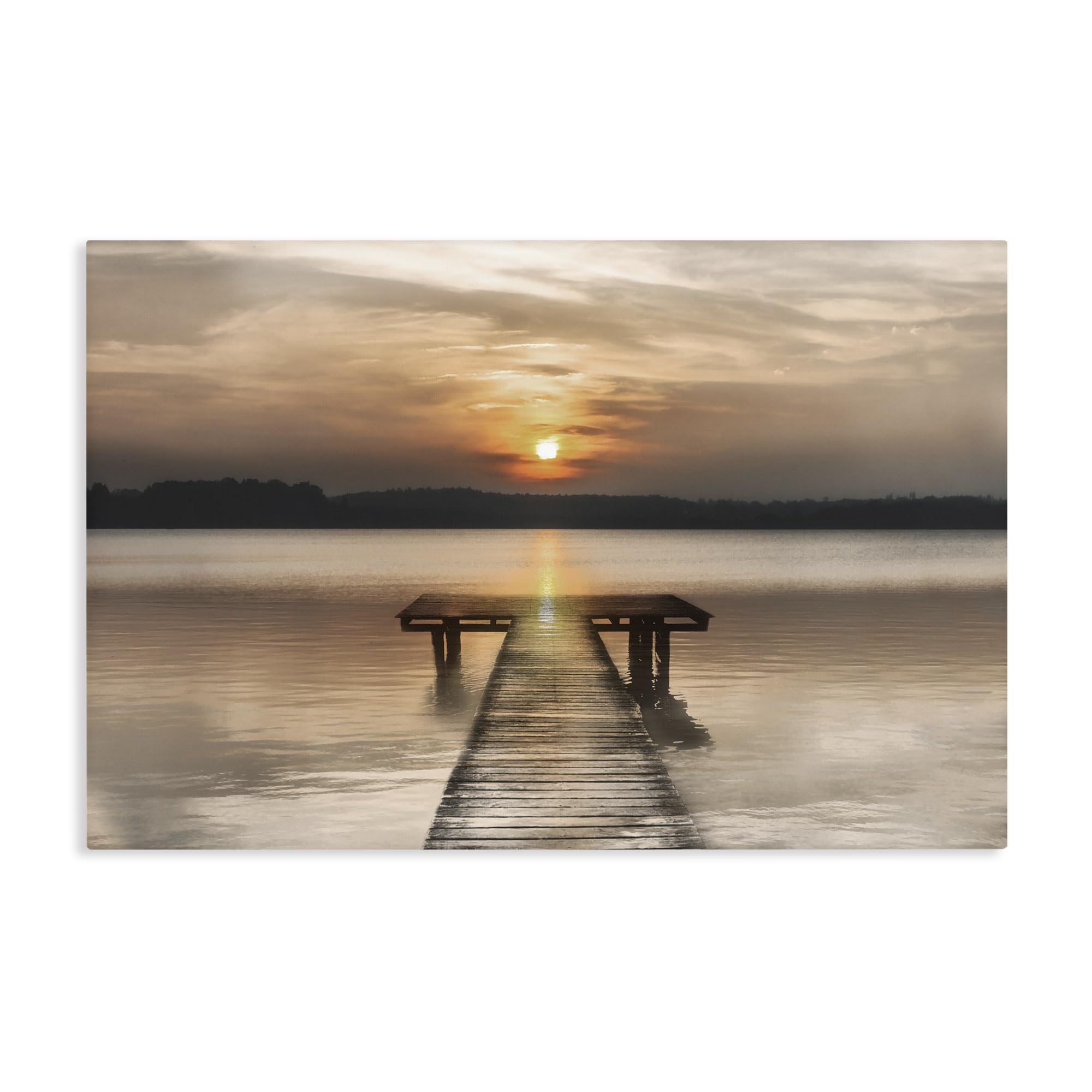 Stupell Industries Unframed 'Centric Reflective Sunrise'| Canvas Art
