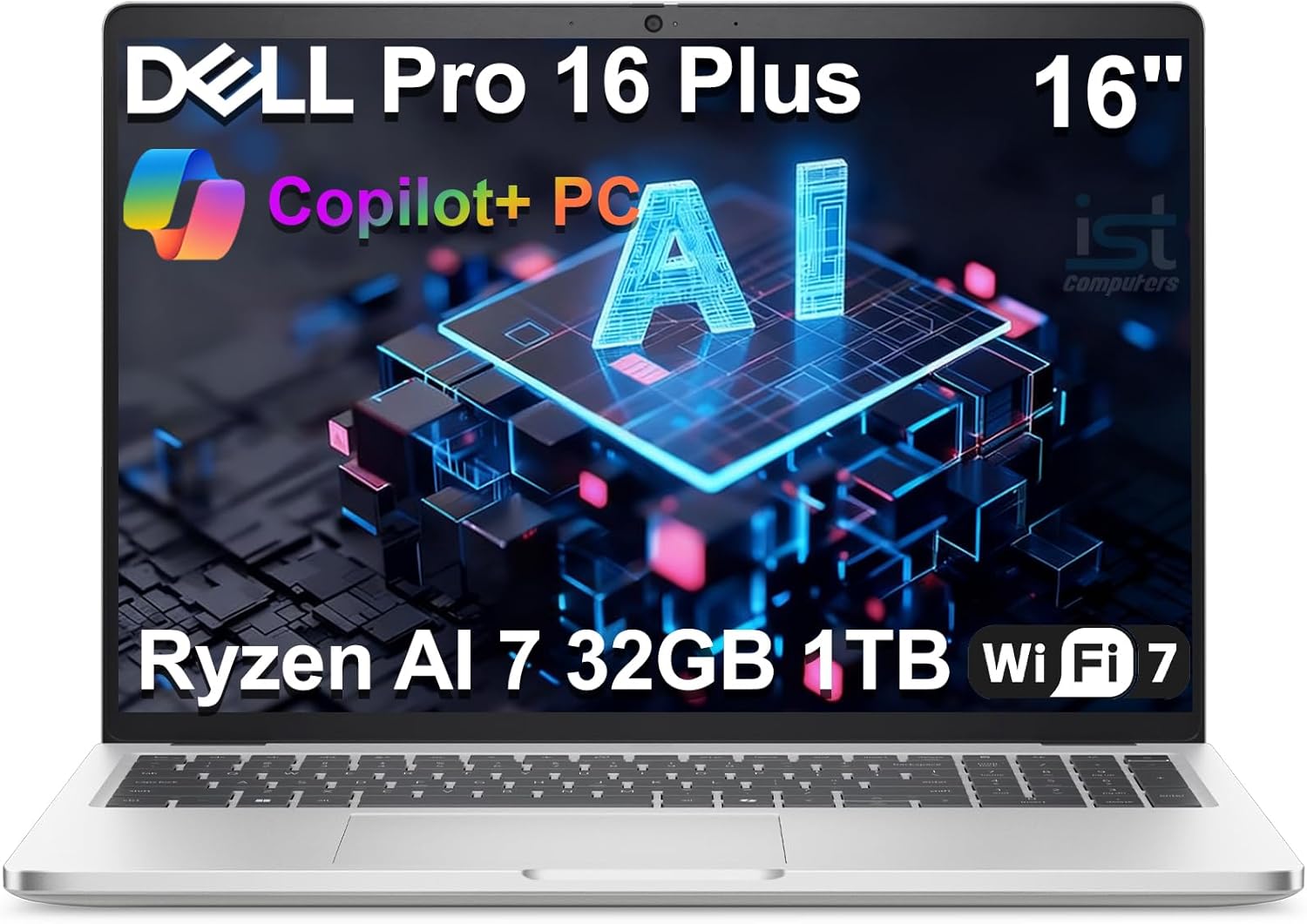 Dell Pro 16 Plus (Next Gen Latitude 5550) AI Business Laptop (16" FHD+, AMD Ryzen AI 7 PRO 350 (> Intel Ultra 7 255U), 32GB DDR5, 1TB SSD), Backlit, 1080p Webcam, Thunderbolt 4, Wi-Fi 7, Win 11 Pro