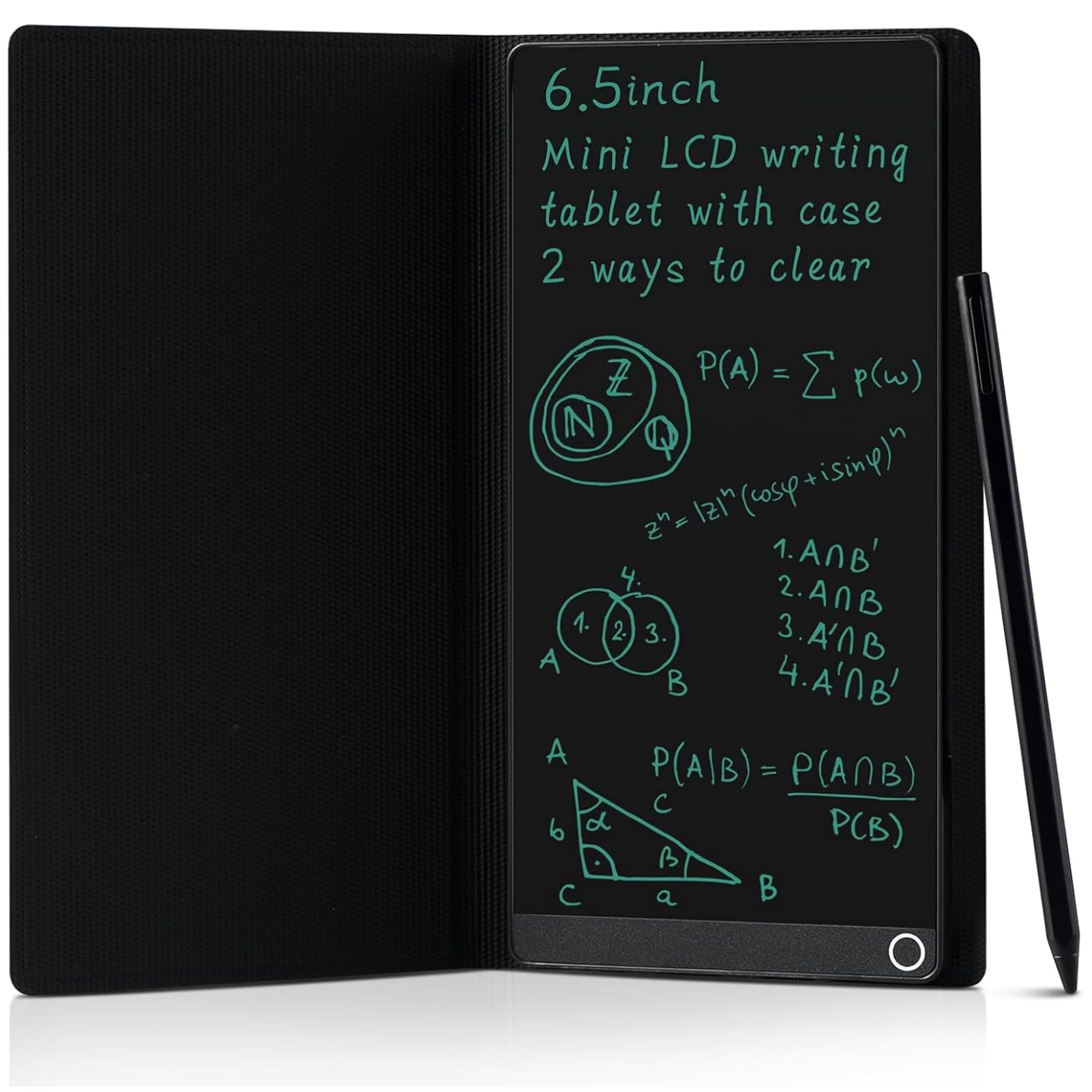 Tangxi Tableta de Escritura LCD 6.5 Pulgadas Mini Almohadilla de Dibujo Electrónico Borrable Reutilizable con Cubierta Protectora