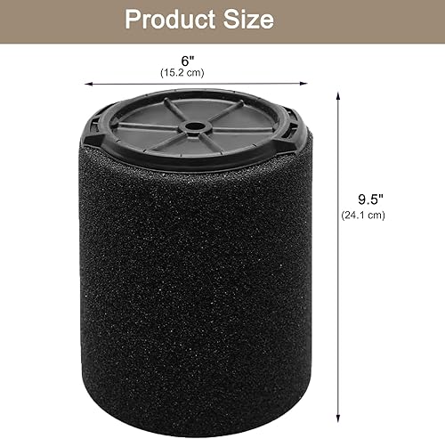 Miniatura 2 de Filtro de espuma de repuesto VF7000, aplicación húmeda solo para aspiradoras Ridgid de 5 a 20 galones en húmedoseco