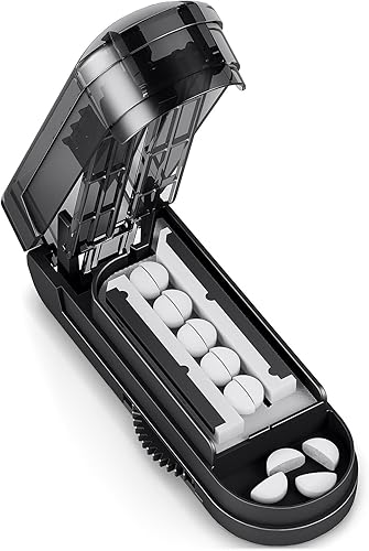 Cortador de píldoras para cortar múltiples píldoras, cortador de píldoras ajustable para pastillas pequeñas y pequeñas con alineación precisa de