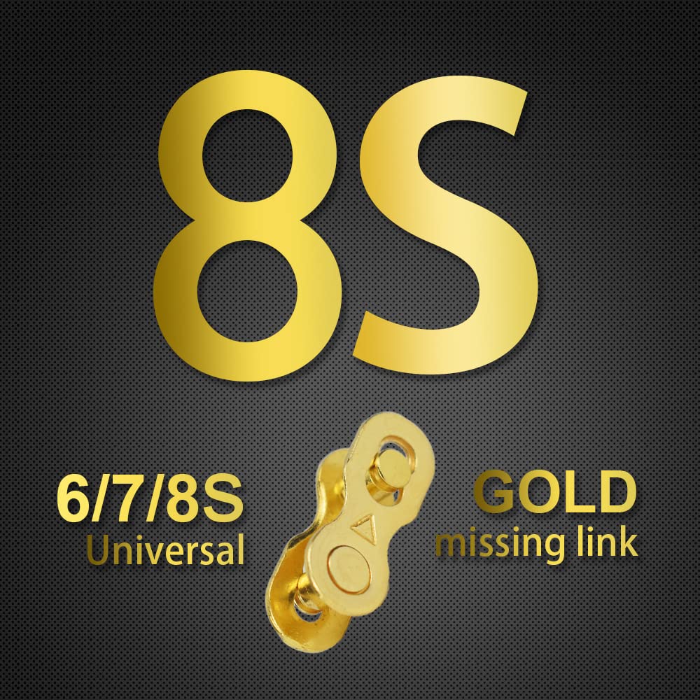 VG SPORTS 4 Pairs Bicycle Missing Link 1/6/7/8/9/10/11/12 Speed Chain Reusable Steel Bike Chain Link