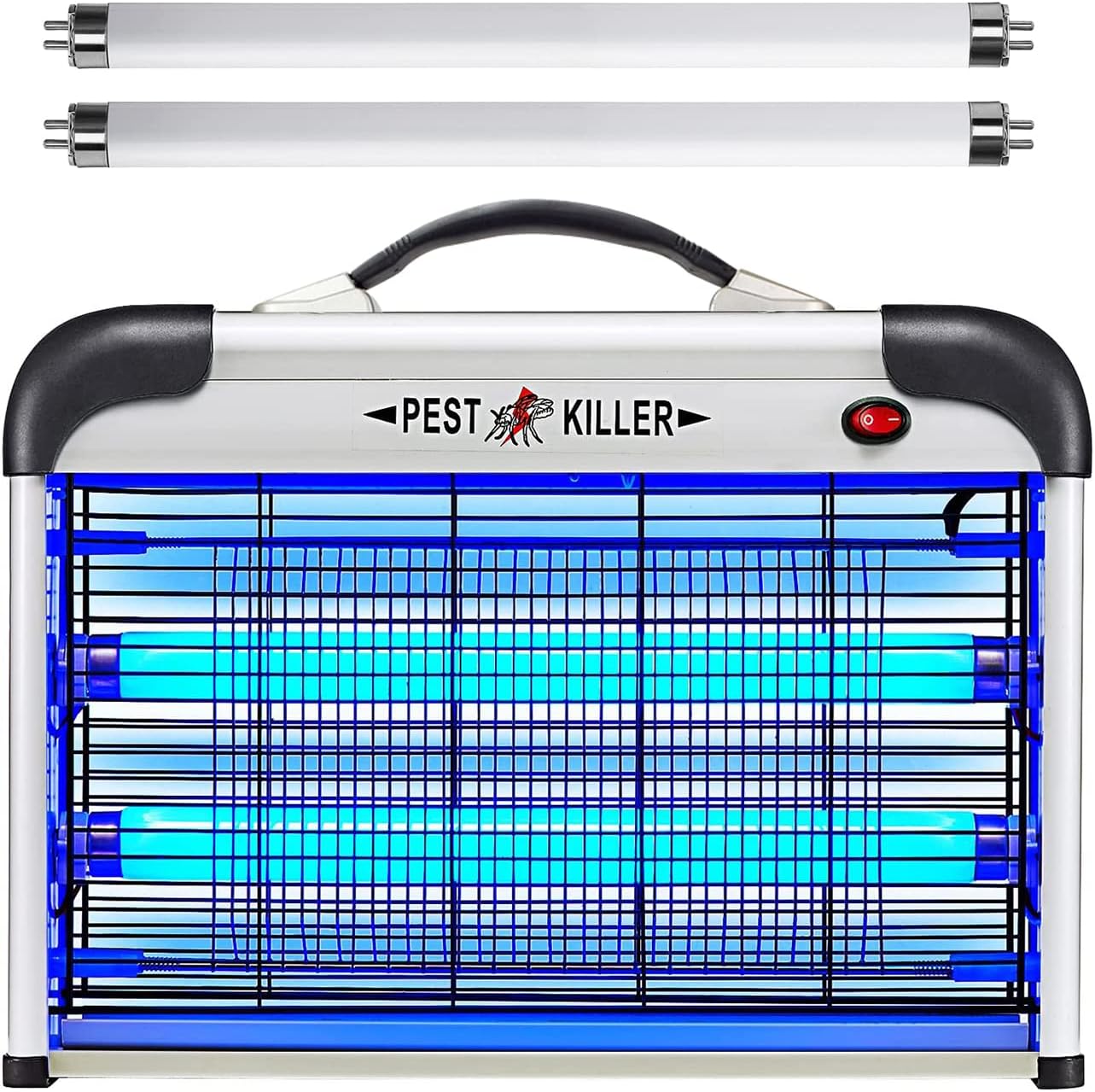 Bug Zapper Indoor, 2800V Powerful Flying Insect Mosquito Killer w/ 20W Blue Light Attract, Plug-in Pest Control Machine for Moth, Fruit Fly, Fungus Gnat, Garage Bug Catcher