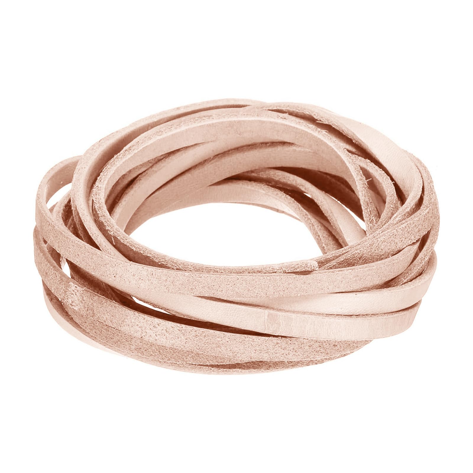 Unifizz 3.3 Yard x 5 mm Flat Leather Cord for Jewellery Making, Leather Strap Cord for DIY Crafts, Bracelet Necklace Craft Leather Cord - Pure Brown โ image 1