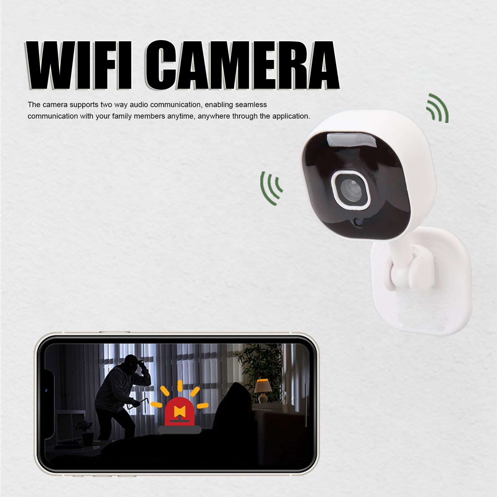 Telecamera Interna Wi-Fi 1080P Per La Casa: Sorveglianza 24/7 Con Rilevamento Movimento E Visione Notturna - Per Bambini, Anziani E Animali Domestici - 2