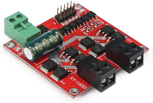 Miniatura 8 de DROK Controlador de motor de CC, L298 Dual H Bridge Motor Controlador de velocidad DC 6.5V-27V 7A PWM Placa reguladora de motor 12V 24V Módulo de