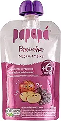 Papapá, Papinha Orgânica de Frutas, Sabor Maçã e Ameixa, 100g, Sem Açúcar Adicionado, Ingredientes Naturais