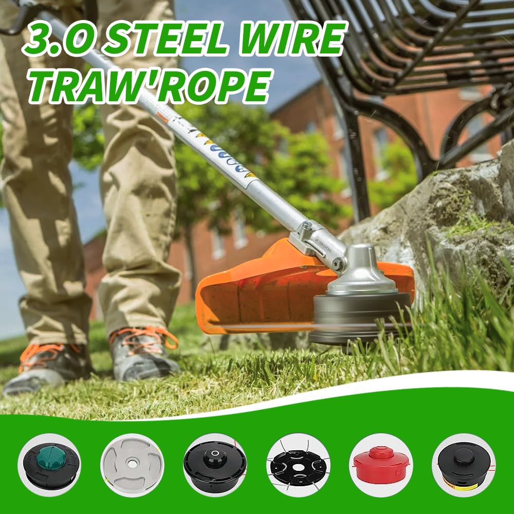 Filo Decespugliatore Acciaio 3mm X 45m - Professionale Per Tagliabordi, Giardini, Prati - Foto 8