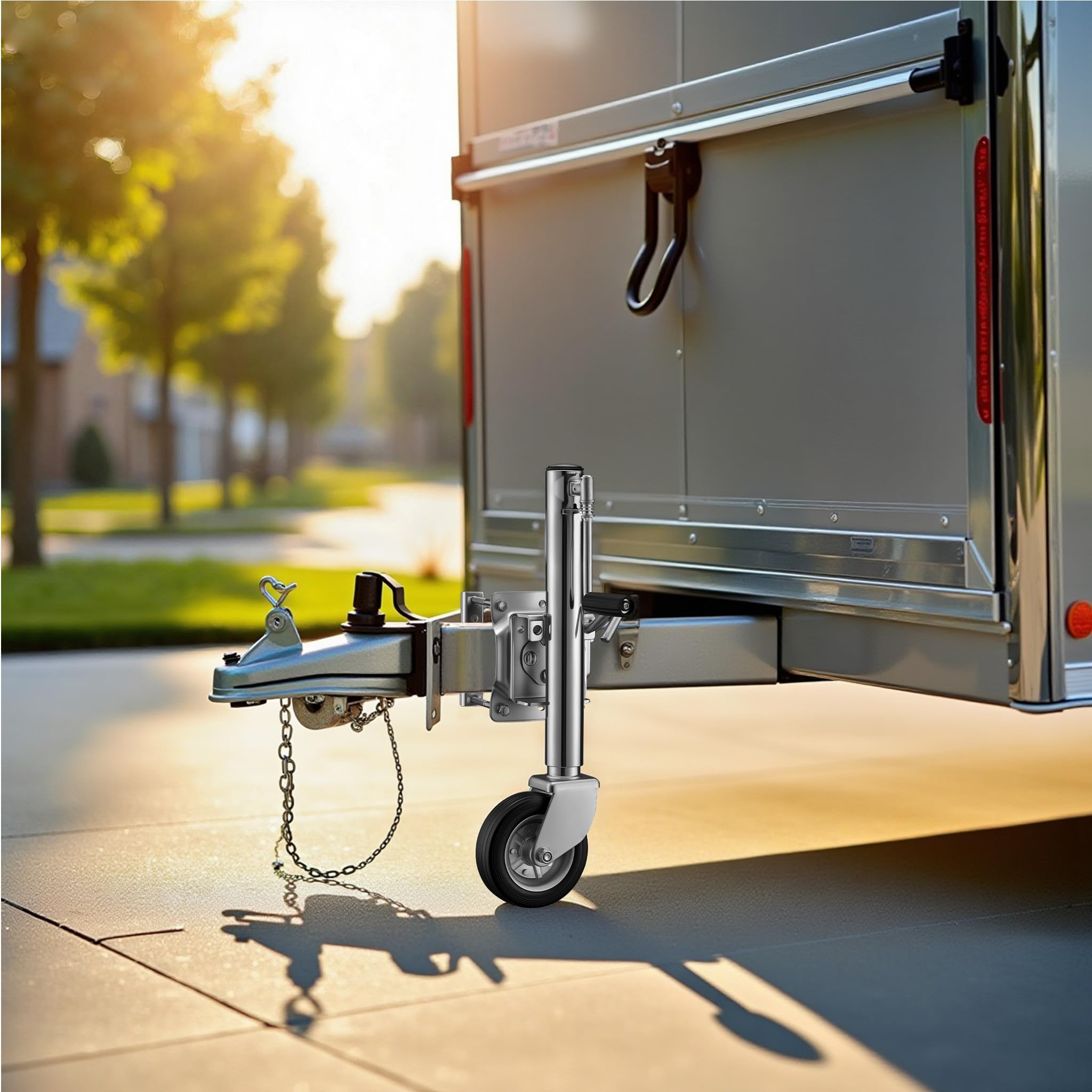 XPOtool Servotimone con Ruota 540 kg Ruotino per Carrello appendice con Staffa di Montaggio