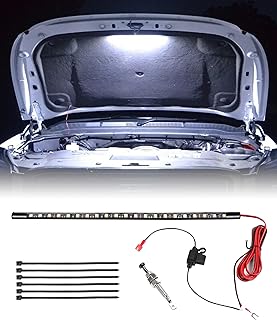 12V Waterproof Car Hood Work Inspection Lights,Under Hood LED Light Kit,Car LED Lights Bars Engine Inspection Strip Lamp with Automatic On/Off, Universal Underhood Light