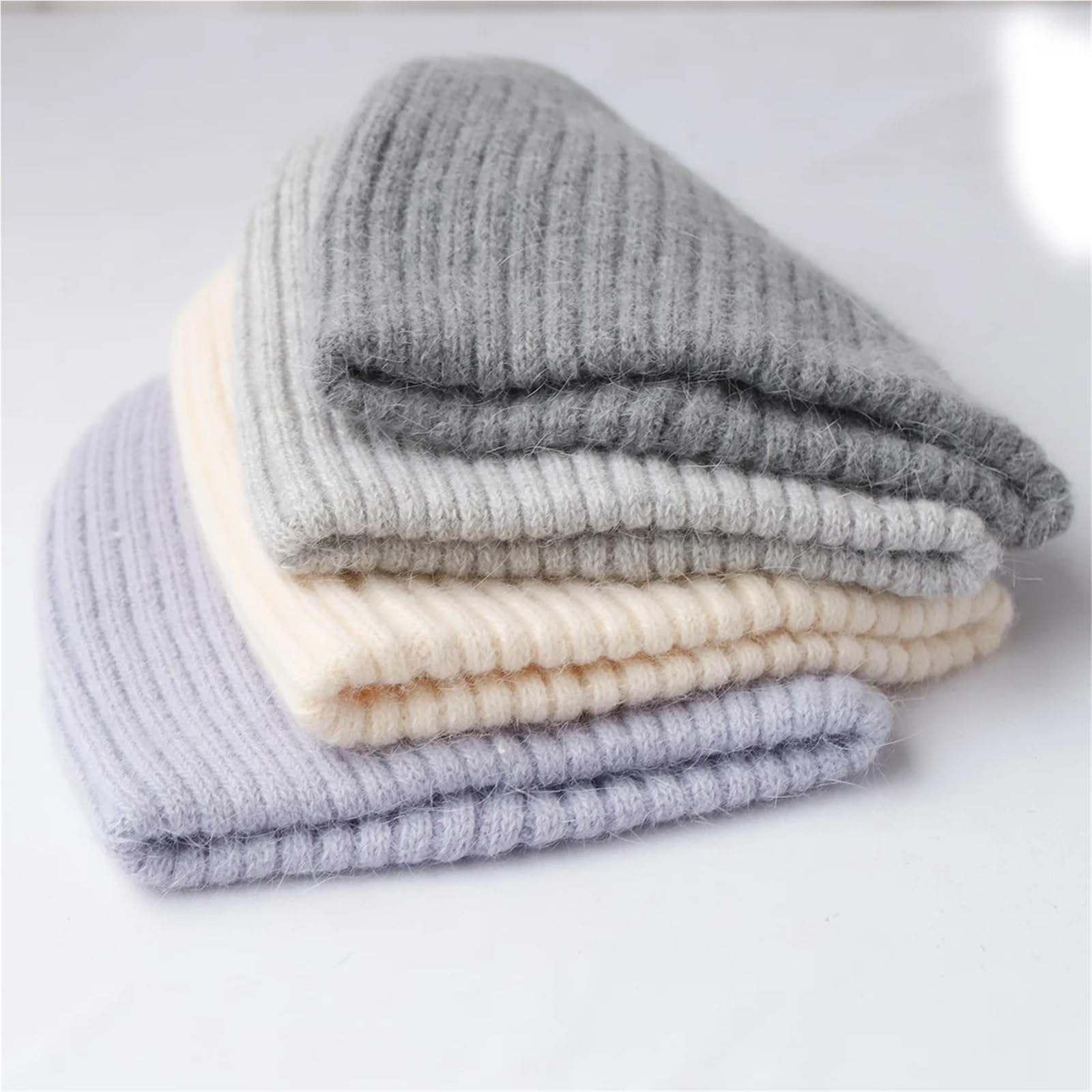 Thick and Warm Ski Hat, Knitted Pullover Cap for Men & Women, Winter Hat, Solid Color Casual Beanie for Cold Weather(Orange)