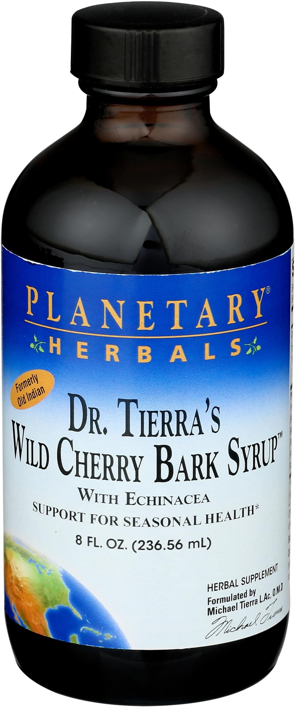 Dr Tierra's Wild Cherry Bark Syrup Planetary Herbals 8 oz Liquid