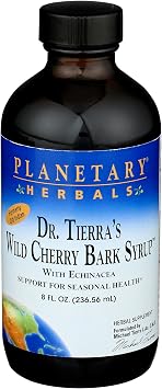 Dr Tierras Wild Cherry Bark Syrup Planetary Herbals 8 oz Liquid