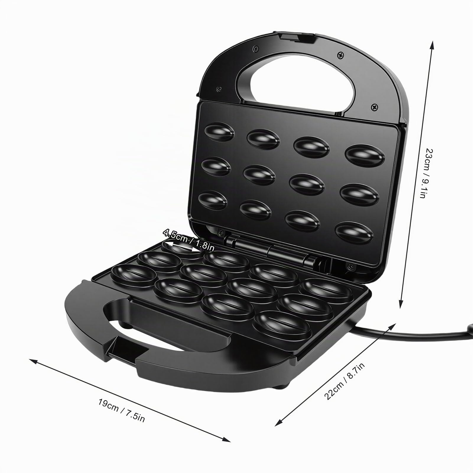 Vikye Oreshki Russian 12 Pcs Nut Biscuit Mold Maker, Russian, 750W, Nut Biscuit Mold for Oreshki Cakes (EU Plug 220V)