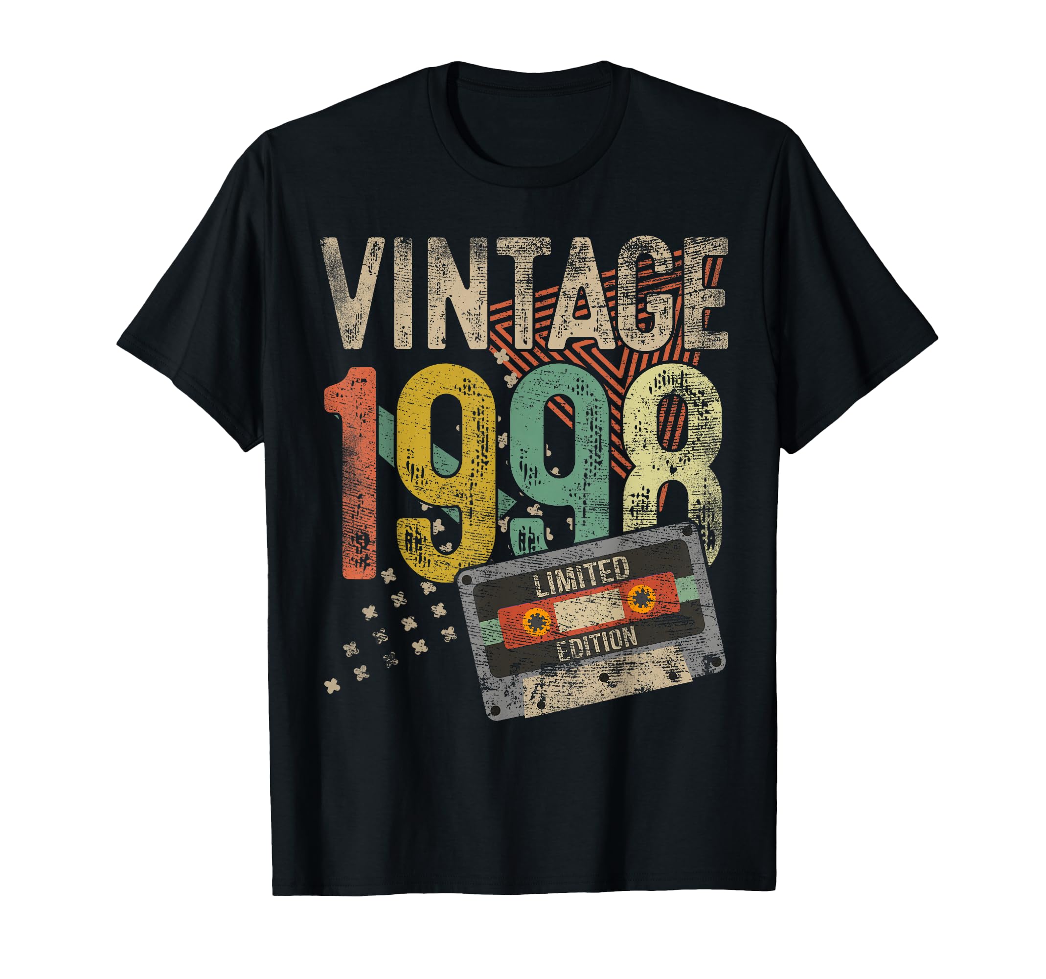Vintage 1998 Tape 28th Birthday Gift Men Women 28 Year Old T-Shirt