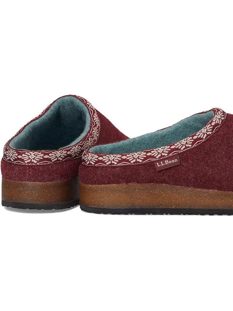 Red L.L.Bean Wool Slipper Clog