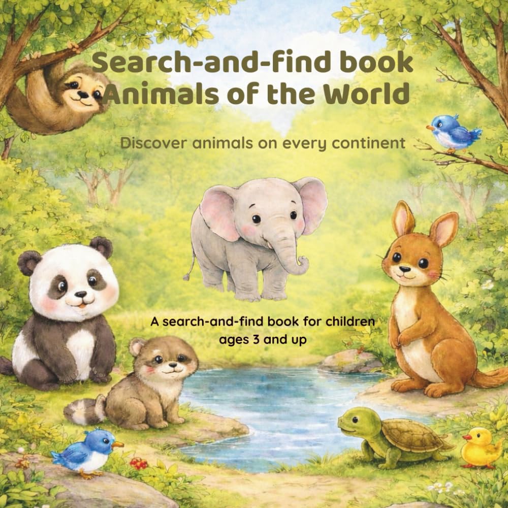Search-and-find book Animals of the World: Discover animals on every continent A search-and-find book for children ages 3 and up