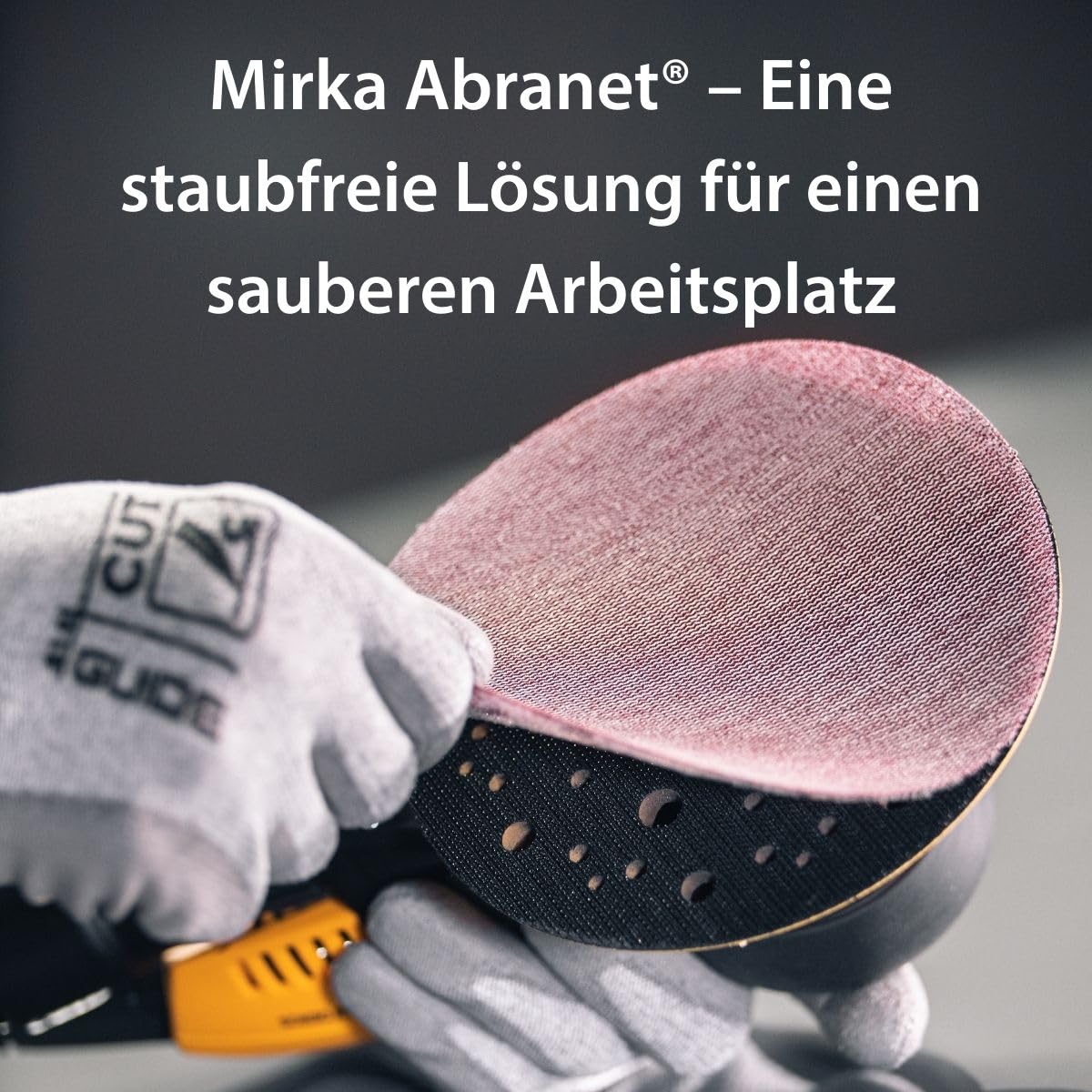 Mirka Abranet Netz-Schleifscheiben Ø 150 mm Klett/Korn P80 / 50 Stk/zum Schleifen von Holz, Spachtel, Lack, Kunststoff / 5424105080