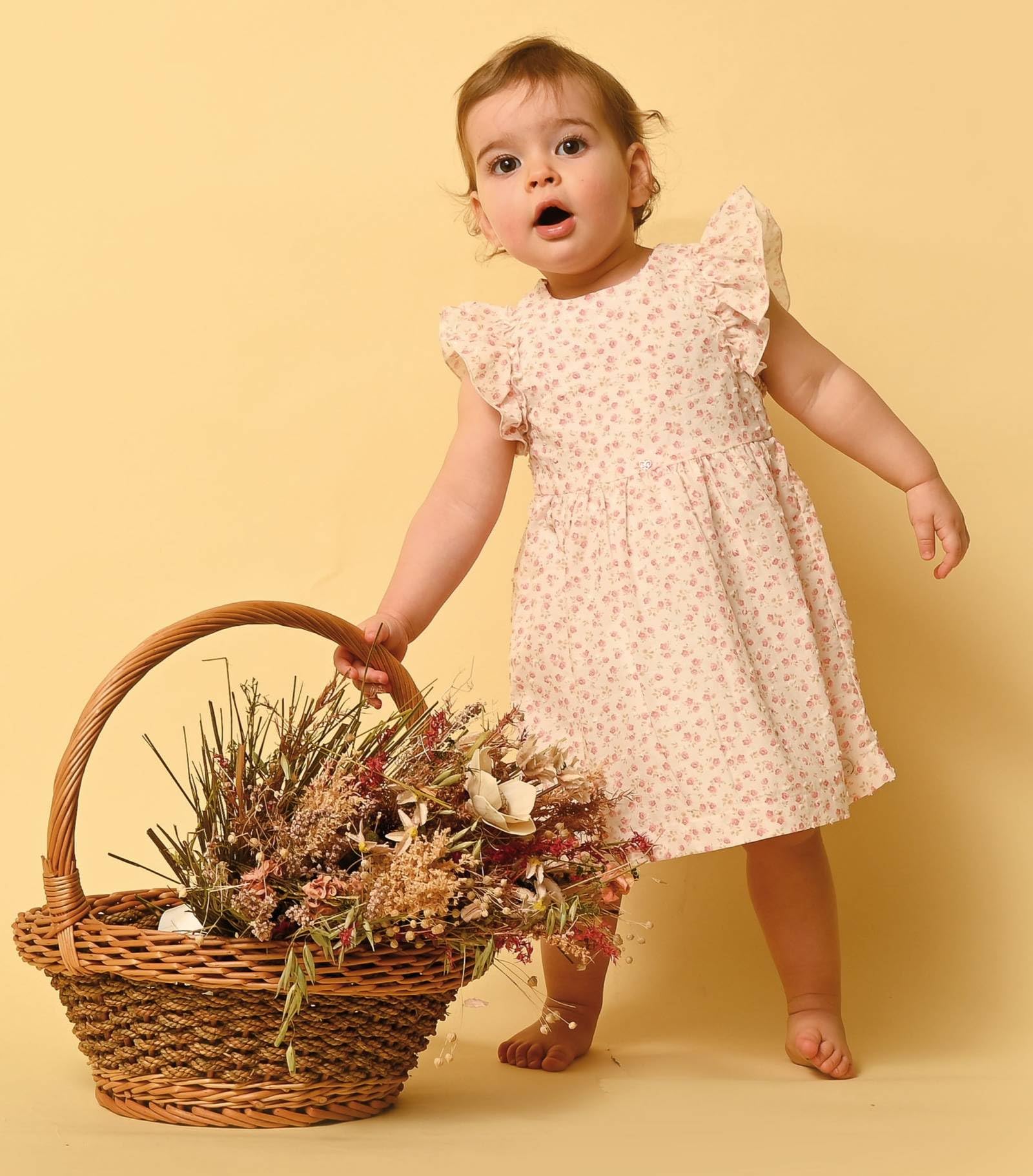 Baby Mädchen Pinafore Kleid Rosa