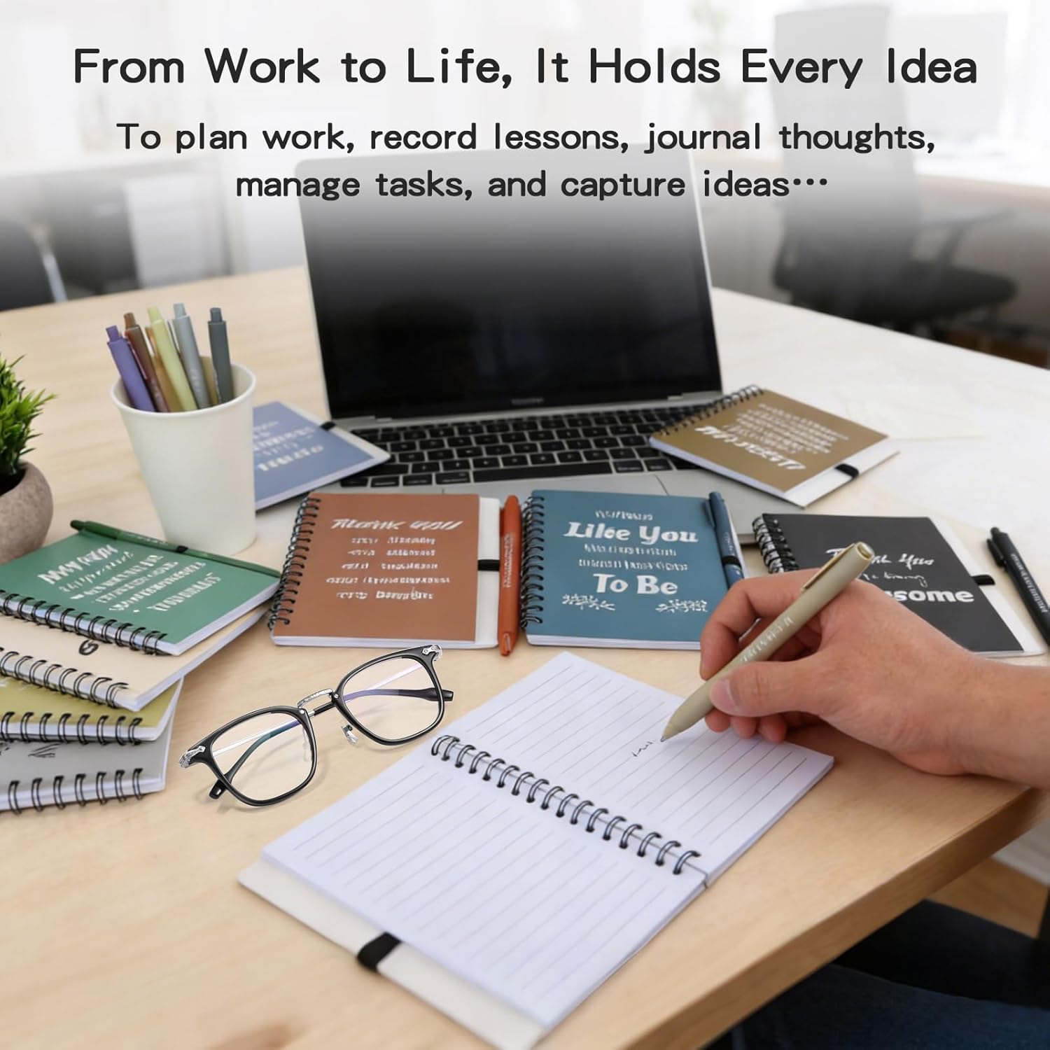 30 Sets/60 Pcs Employee Appreciation Gifts Bulk – Inspirational Notebooks with Motivational Pens, Small Notepads for Coworkers, Office Staff, Team, Volunteer, Nurse, Teachers, Housekeeping (Boho)