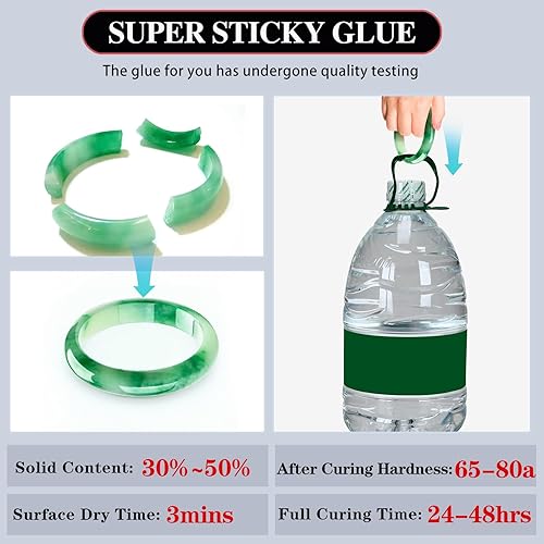 Miniatura 3 de Pegamento adhesivo B-7000 para fabricación de joyas, 2 unidades de 0.8 onzas líquidas, pegamento transparente para manualidades, pegamento de