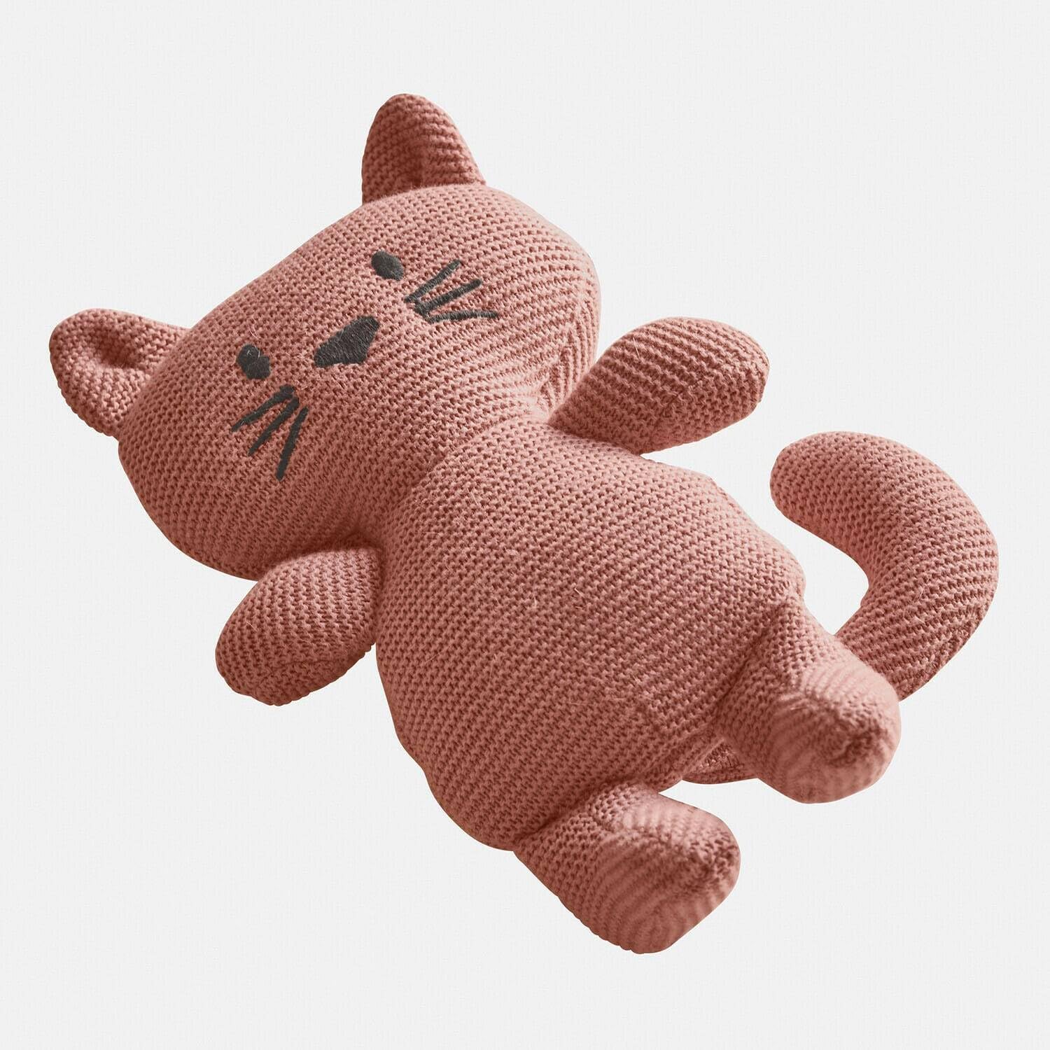 Jouet pour chien Loberon Mewlie en maille de coton doux rose