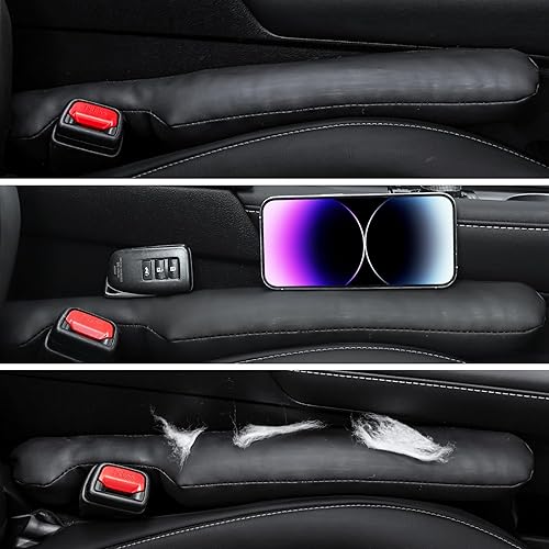 Miniatura 7 de UREHEPO Relleno de cuero para asiento de automóvil, SUV, camión, accesorios interiores de automóvil para evitar que las cosas se caigan, llenar el
