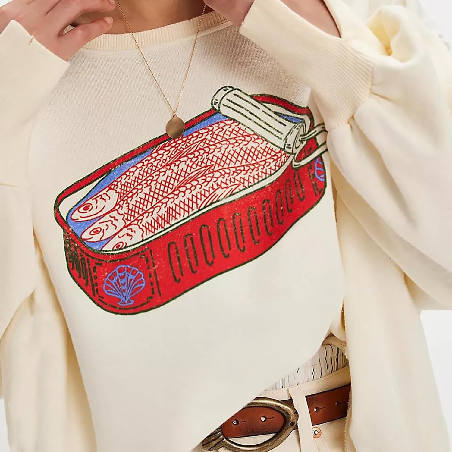 Vintage Graphic Crewneck Oversized Sweatshirt For Women Trendy Long Sleeve Shirts 2025 Fall Pullover Tops - Image 4