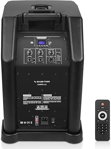 Miniatura 3 de Sound Town Sistema portátil PADJ de columna de matriz de línea con subwoofer alimentado de 12 pulgadas, TWS Bluetooth, DSP, bolsa de transporte