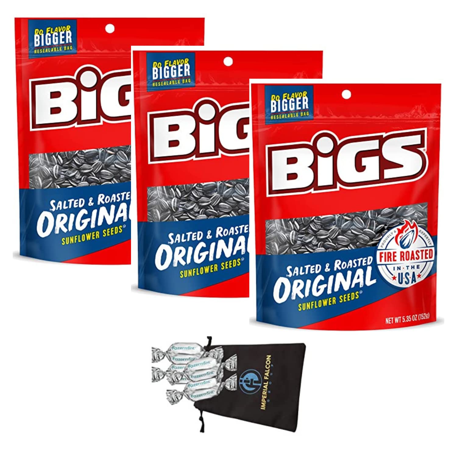 Pack of 3 BIGS Sunflower Seeds, Keto Friendly 5.35oz