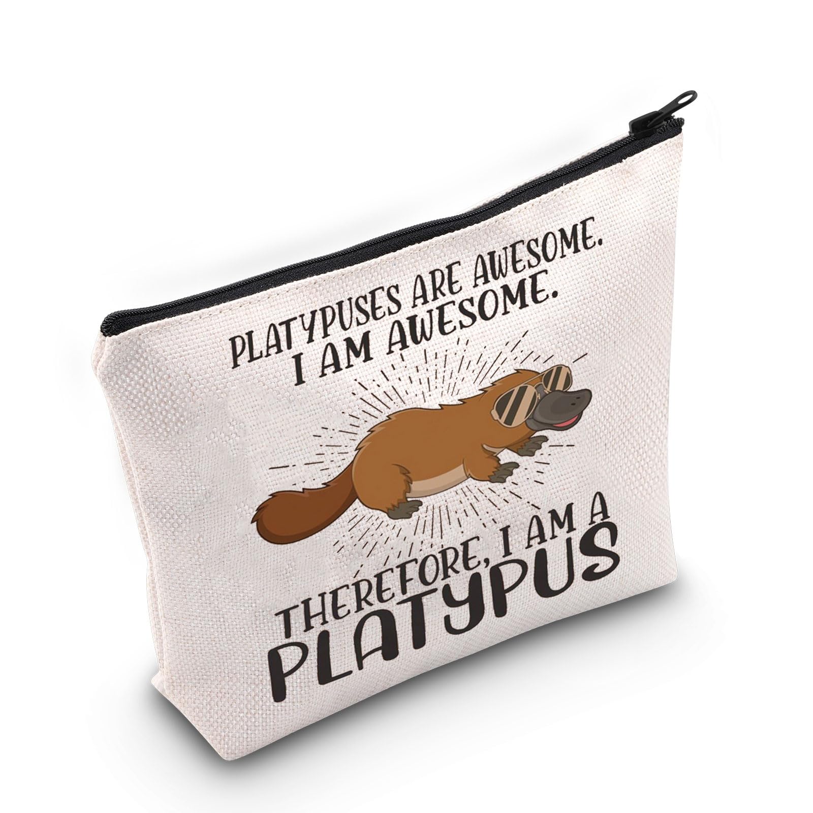 LEVLOPlatypus Cosmetic Makeup Bag Platypus Lover Gift Platypus Are Awesome Makeup Zipper Pouch Bag Platypus Merchandise, Platypus Are Awesome, Cosmetic Bag