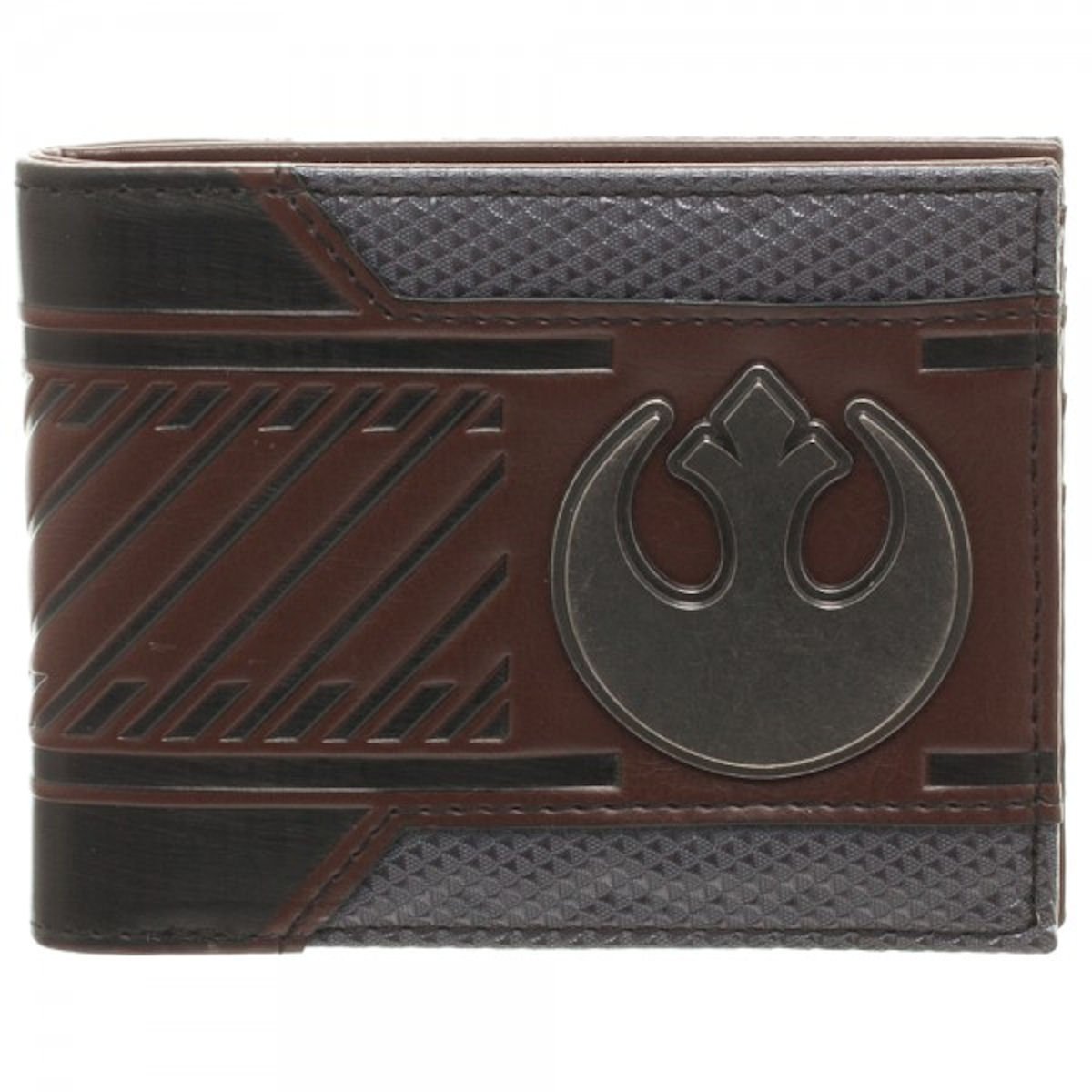 Rebel Emblem Logo Mix Material Bi-fold Gift Boxed Wallet