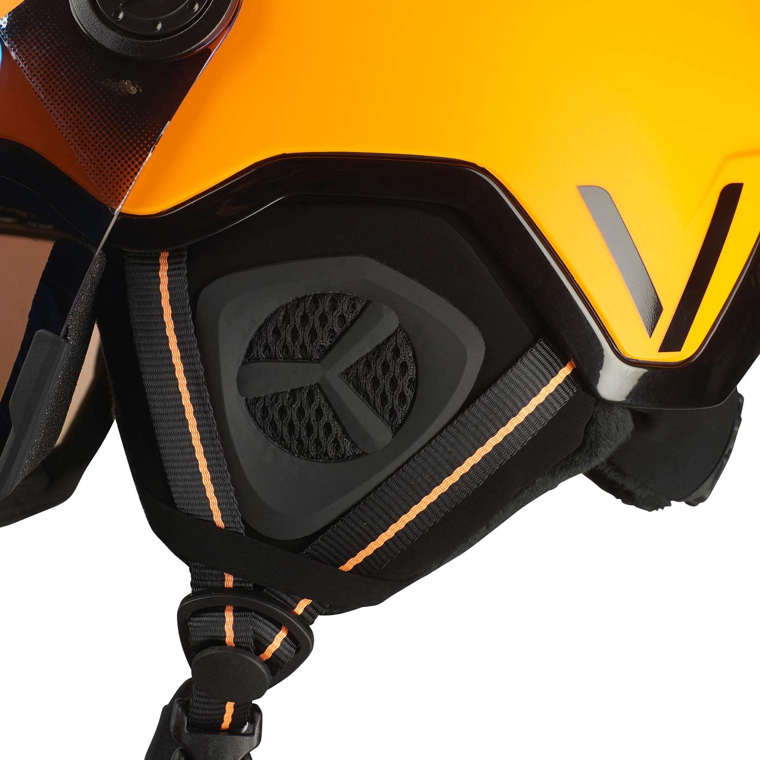BLACK CREVICE Casco da sci Vail I Casco da sci con visiera stile pilota in diversi colori I Casco da sci per Uomo & Donna I Casco da sci in policarbonato I Casco traspirante I Regolabile