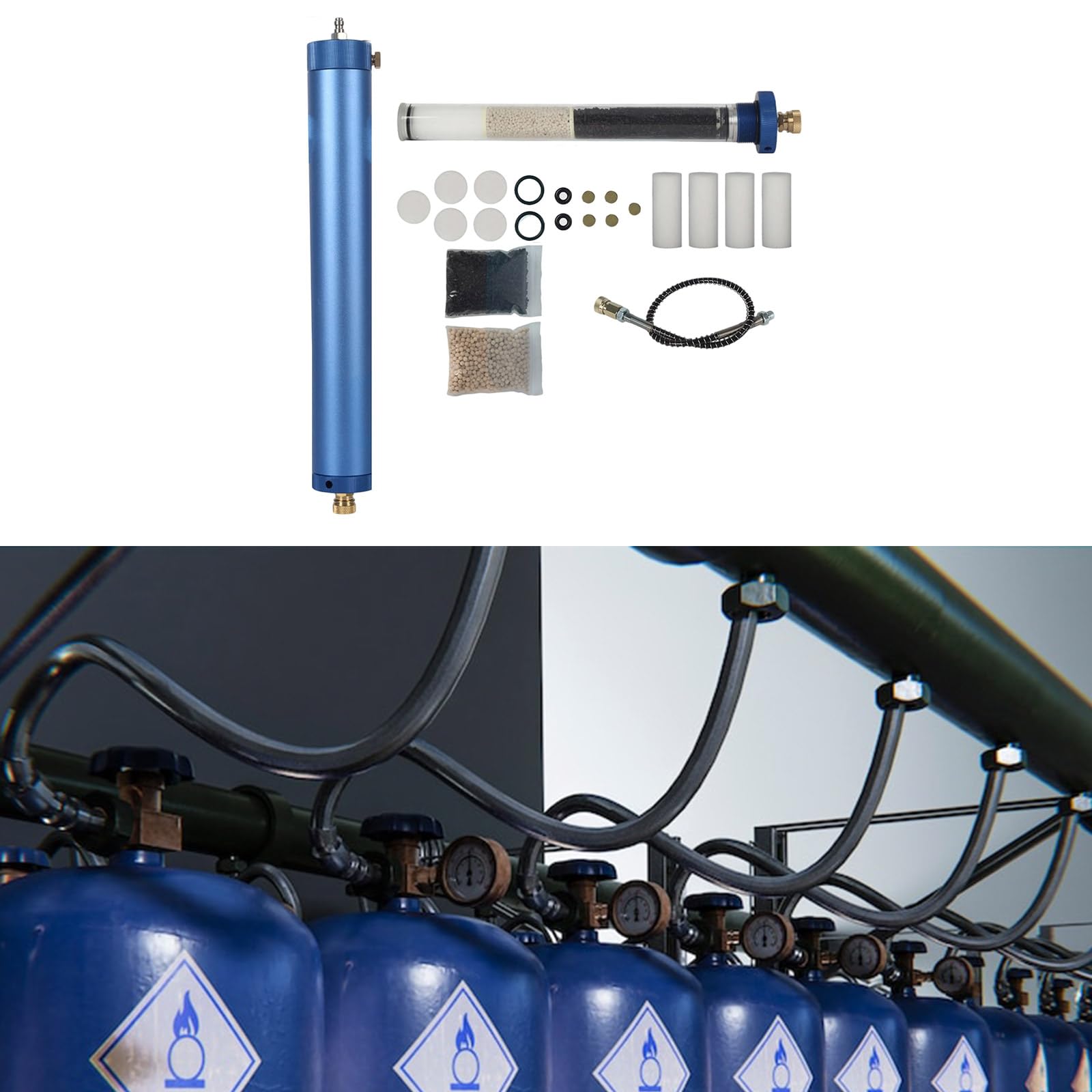 Filtro de compresor neumático de fácil instalación que elimina las partículas de aceite de las líneas de suministro de aire para ambientes húmedos, filtro de compresor de aire