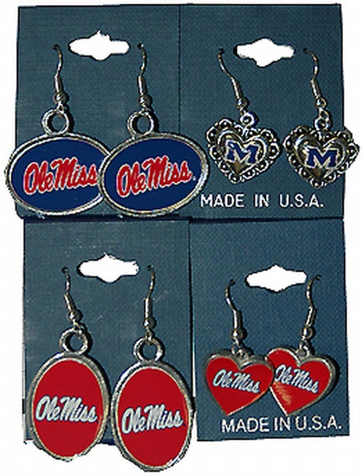 NCAA Mississippi Rebels Earrings Sports Fan Earrings Sports & Outdoors