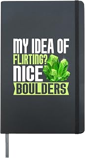 My Idea of Flirting Nice Boulders Mineral Collection Hardcover Journal, Black