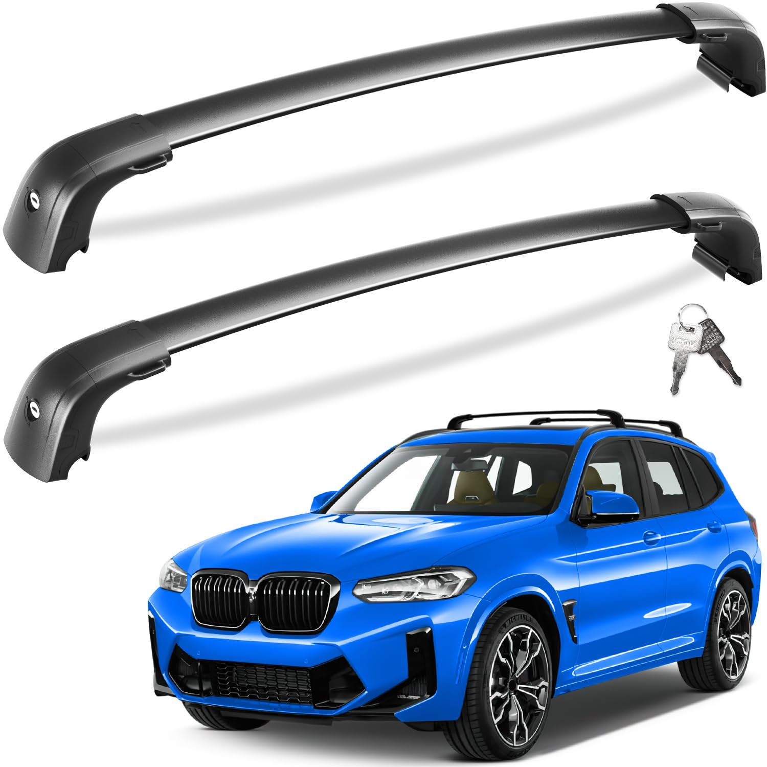 Tuyoung 300lbs Lockable Roof Rack Cross Bars