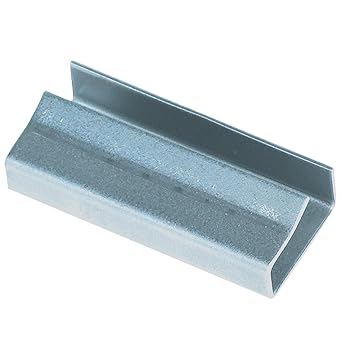 Partners Brand PPS1210SEAL Metal Poly Strapping Seals, Open/Snap on, 1/2', Silver (Pack of 1000)