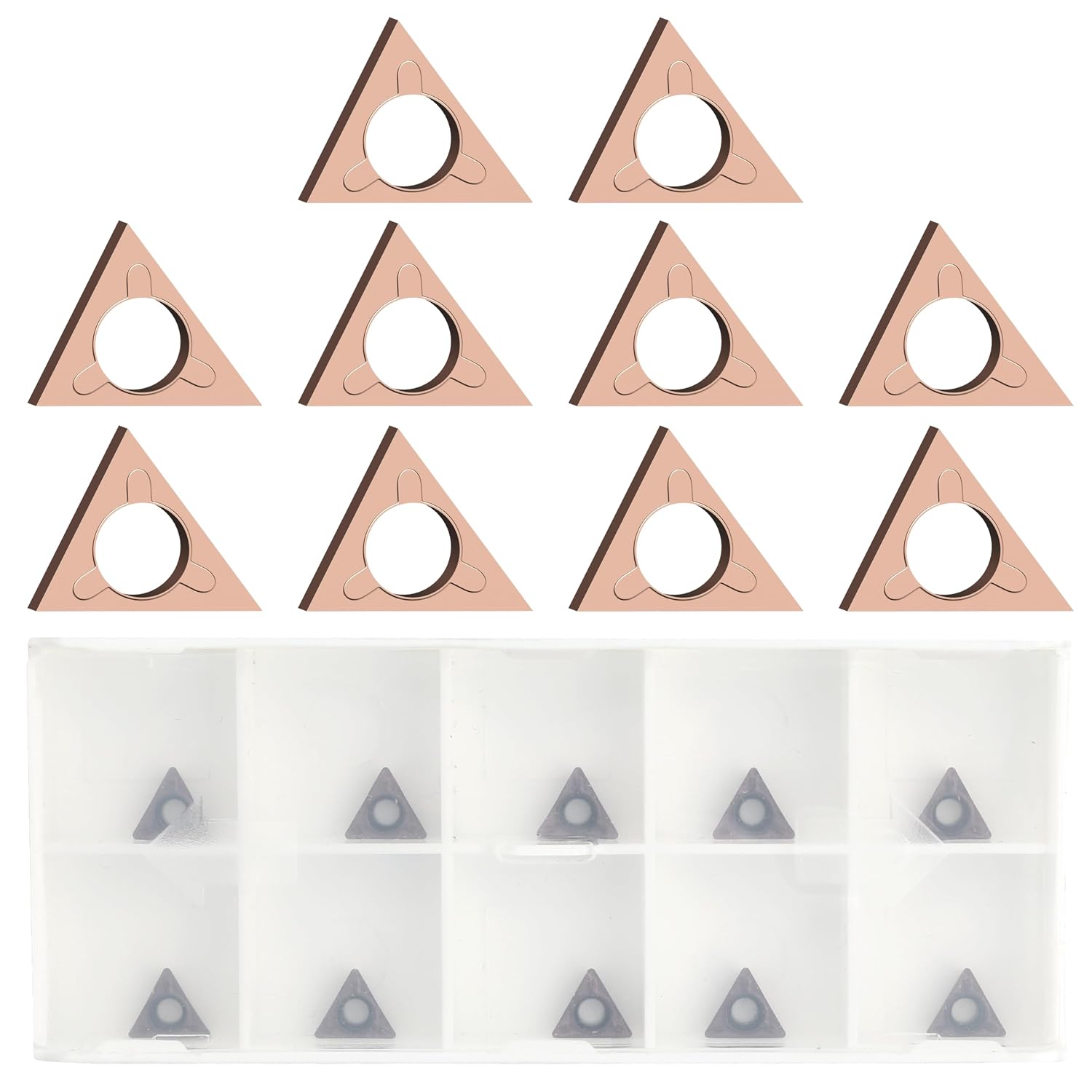 AMTOVL 10PCS Triangle Cutter Heads C Angle for Pneumatic Chamfering Machine